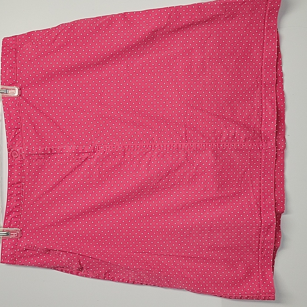Women's White Stag Size 24W Hot Pink W/ White Polkadots Skirt With Pockets
